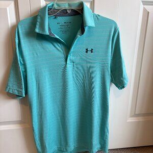 Under Armour HeatGear Men’s Turquiose Golf Polo Shirt – Size S.
